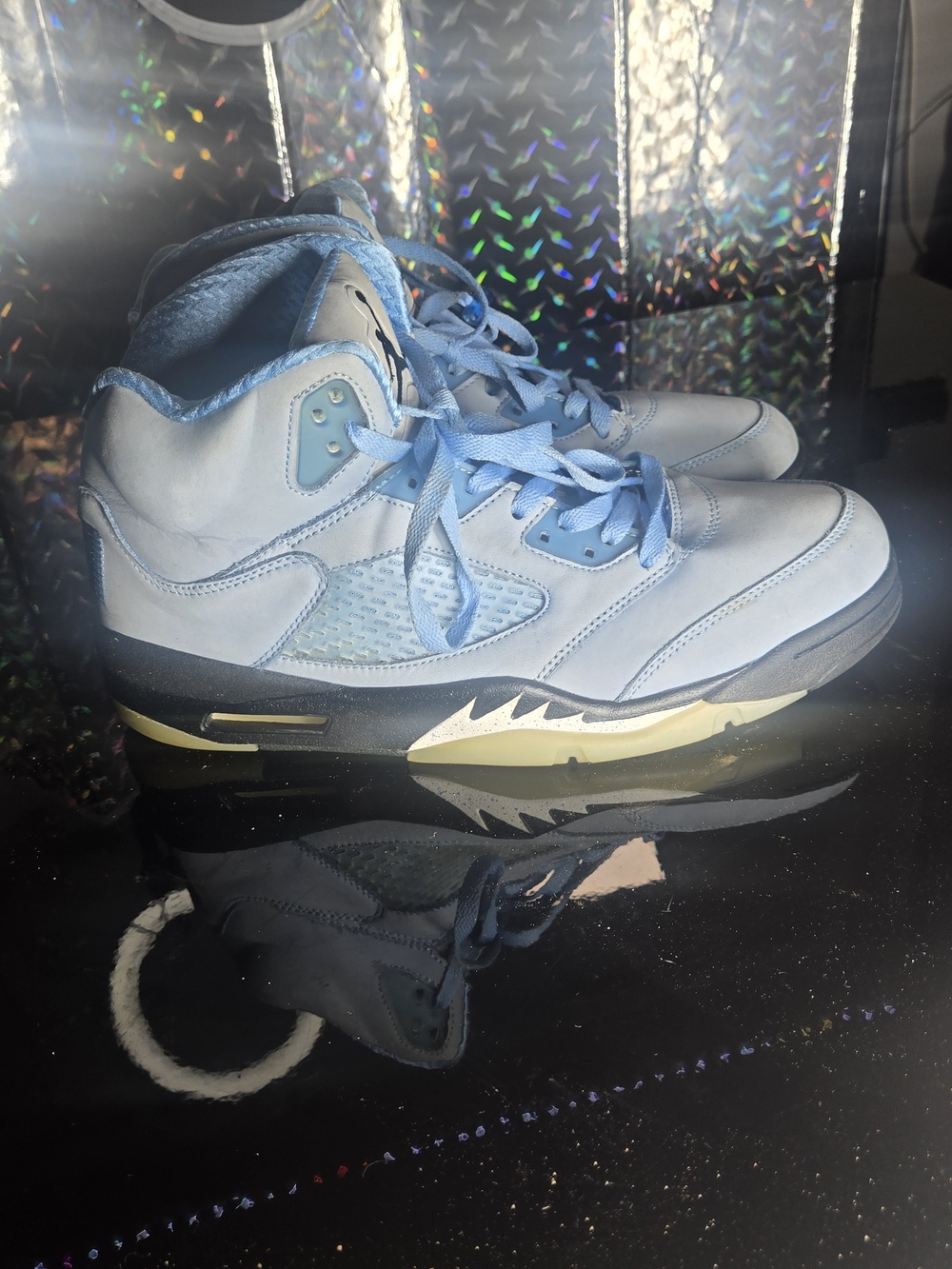 Jordan Air Jordan 5 Blue Suede Mid-Top Men’s Basketball Sneakers Size 12